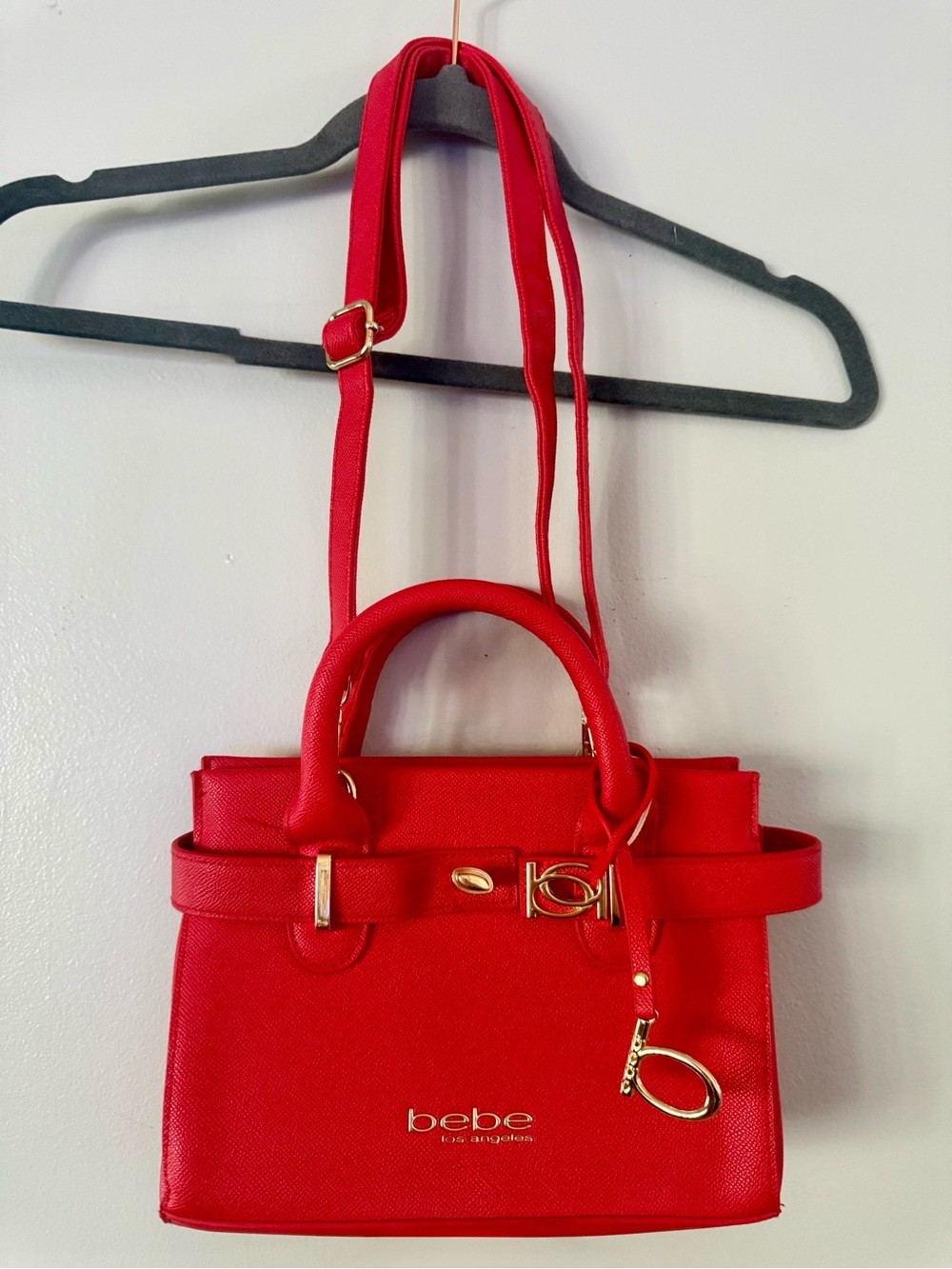 NWOT bebe Evie Small Satchel Crossbody Bag - Red